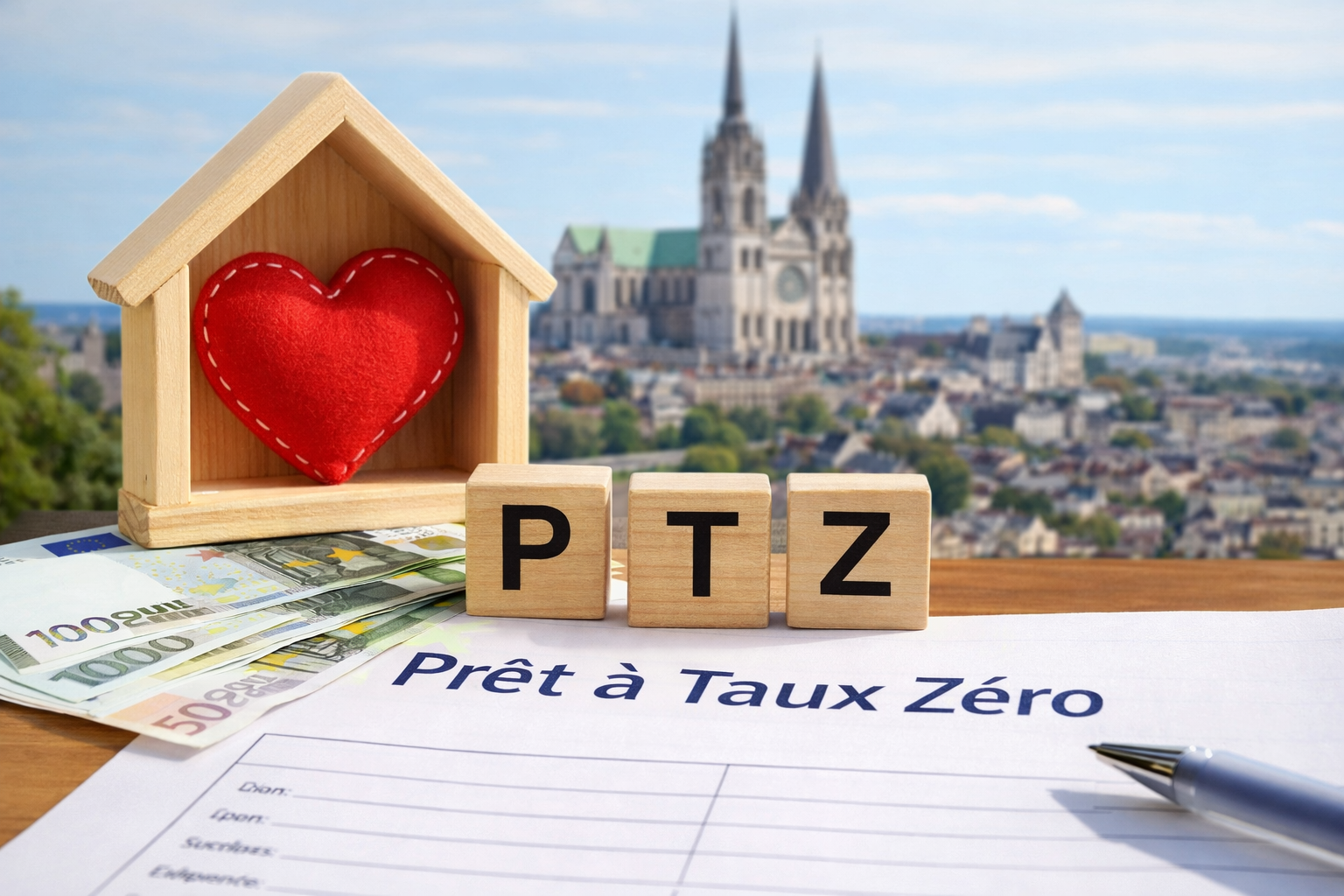 PTZ à Chartres en 2026 : conditions, montants et exemples concrets pour primo-accédants